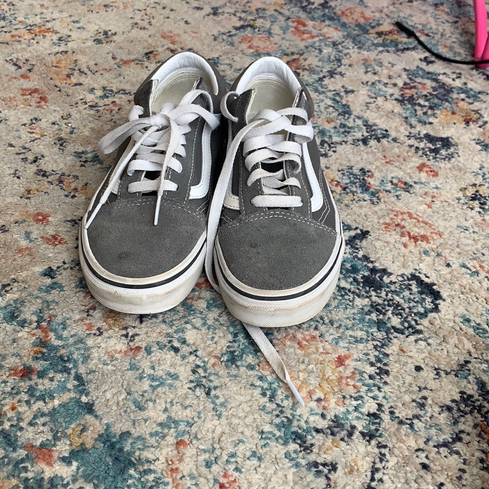 Gray and white vans